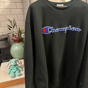 Vintage champion embroidered crew neck reverse weave 3xl rap hiphop Y2K navy